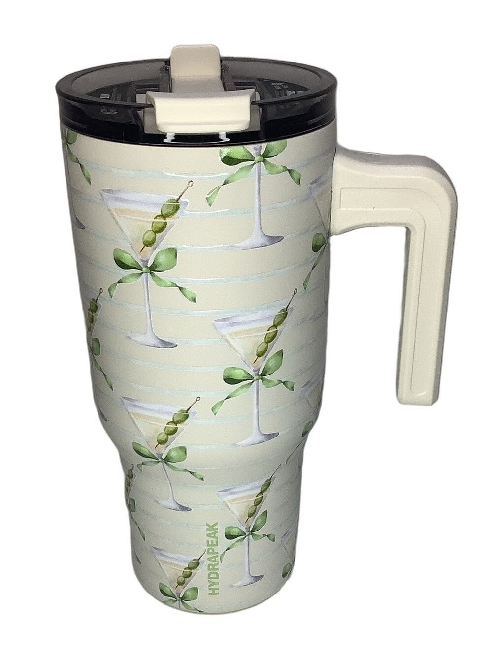 Hydrapeak Martini Bow Insulated Flip Lid Tumbler New